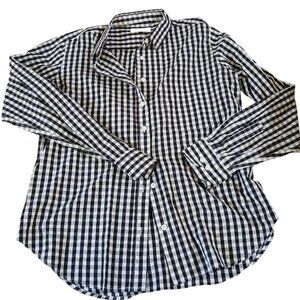 CAMIXA by Celina Di Pisa Black & White Gingham Button Up Shirt Like New